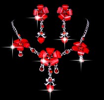 Bride Jewelry Two Piece Wedding Jewelry Wedding Accessories Set Korean Wedding Headwear Performance Necklace Set