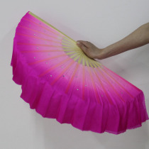 Factory price direct double-sided two-color silk dance fan dance props dance fan gradient Yangge fan left and right hands