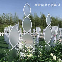 2021 new wedding props wrought iron phantom road guide screen ornaments welcome sign to wedding stage background decoration
