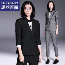Rose Belle suit suit Womens professional clothing work clothes Fashion temperament tooling interview casual formal black suit