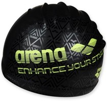 ARENA Arina high quality two-material swimming cap English pattern comfortable breathable Korea * spot