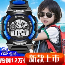 Boy Watch Primary School Children Children Boys 4-5 Years Old 10-12-15 Waterproof Explosive Children Electronic Watch