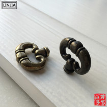 Hot sale American do old green solid ring handle in European antique Mediterranean cabinet drawer handle