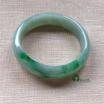 Myanmar natural old pit A goods jade jade bracelet Bing waxy species floating green jade bracelet for women with certificate KC374