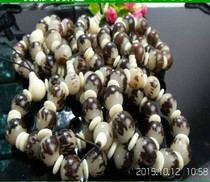 Myanmar Buddhist sacred objects 10 double-sided Lotus Bodhi hand string high dense dry grinding beads