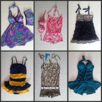 New swimsuit womens one-piece Nylon breathable quick-drying children with steel brace skirt bottom price at the end of the season cut hot spring swimsuit