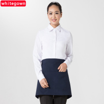 WhiteGown Apron Mini Kitchen Oil-proof Restaurant Hotel Chef Waiter Work Waist
