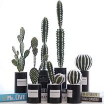 (Mountain tree) Nordic cactus column floor potted iron can Industrial metal wind ins home desktop decoration