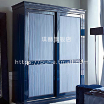 Childrens wardrobe sliding door bedroom boy European solid wood youth sliding door wardrobe childrens custom