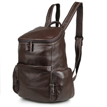 Retro ladies casual first layer cowhide backpack leather backpack trendway Street personality schoolbag travel bag womens bag