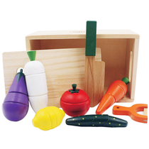 Japans original single color box to see the childrens magnet toys magnetic cut to see the wooden box vegetables