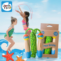 Meile childrens skipping rope wooden cartoon kindergarten skipping rope toy Professional childrens skipping rope early education childrens toys