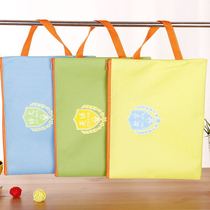 True color Chinese handbag A4 canvas zipper tuition waterproof file bag primary school subject classification test bag