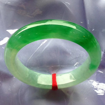 Natural Myanmar ice seed floating sun green flower full green jade Jade Jade jade bracelet children with certificate