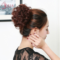 Starry Night beauty Meatball Head roll Wig Bag hair ring Wig Bud head plate hair Half meatball head curly Real hair Wig