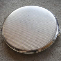 Western antique jewelry collection UK 1964 KIGU925 sterling silver cosmetic case cosmetic mirror 85 7g