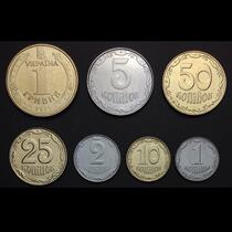 Foreign coins Ukrainian coins 7 large complete set of negotiable foreign currency New Products