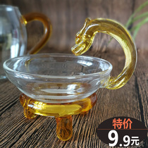 Heat-resistant glass tea leak filter transparent creative kung fu tea set tea ceremony filter tea compartment tea filter