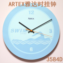 ARTEX ARTEX wooden solid wood wall clock 3584D personality creative old brand silent swimming fitness venue