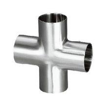 304 stainless steel sanitary four-way mirror welded four-way sanitary welded four-way joint pipe fittings