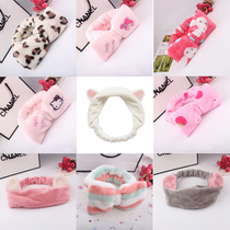 Wash the face hair with makeup bunch hair band Korea cute bag headscarf minimalist butterfly head decorated bath mask hair with hair stirrup