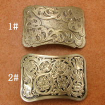 Copper 40MM belt buckle plate buckle belt head brass belt buckle DIY handmade belt 59146