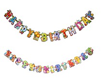 happy birthday banner letter flag Birthday on-site decoration party party decoration supplies bunting