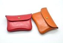 Skillet] Custom Ultra Slim Leather Zero Wallet Card Bag Key Bag Hands With Small Bag