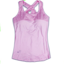 New summer womens sports vest fitness running badminton suit top badminton vest with chest pad quick-drying