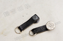 German Parkka praktica original hanging button leather buckle metal ring without strap