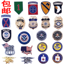Military fan United States Department of the Army Identification badge Badge Badge Cap badge Flag Badge Metal badge Armband medal