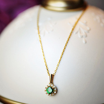  Wei JiaDiancui exquisite inlaid diamond electro-optical green Shafele 18k gold diamond pendant multi-size