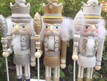 New 43 cm Painted Walnuts Clips Silver Flash Set Three Birthday Classmates Gift Pendulum to Decorate Tailors