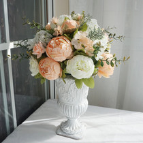 New simulation wedding road lead flower ball catwalk decoration Forest department wedding decoration props Peony rose photo