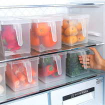 Kitchen refrigerator fresh-keeping freezer storage box plastic transparent food sealed storage box handle with lid storage box