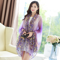 Beach shawls sunscreen oversized gauze womens summer travel Beach shawls summer versatile dual-use scarves