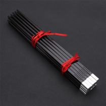 NEWREA Xinrui Silver Pocked Ebony Chopsticks Hammer Pattern Craft Silverware Household Tableware