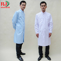 Mens white coat long-sleeved medical clothing Mens and womens doctor nurse clothes new laboratory technician cleaning work clothes