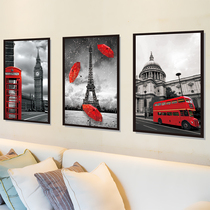 European wall stickers stickers background wall decoration Wall self-adhesive wallpaper landscape architecture red London impression Tower