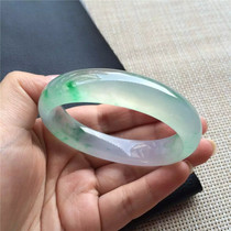 Jade bracelet natural high ice seed floating sun green fluorescent Burmese jade bracelet ice seed female with certificate jade bracelet
