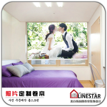 South Korea imported bedroom living room lifting sunshade semi-full shading electric pattern personalized custom finished curtain roller blind