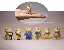 Teddy Bear PVC Small Bear Cubs Crummy Bear Coarse Bear Cartoon Little Bear Plastic Paparazzi Doll Model Pendulum