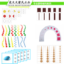 Tiger Tiantian Montessori teaching aids Three-part card three-stage card projection card operation pink tower brown ladder color cylindrical paper