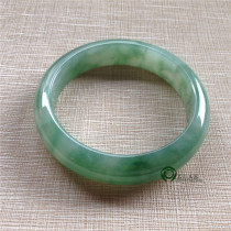 Myanmar natural old pit A goods Jade jade bracelet ice glutinous fruit green jade bracelet with certificate KC426