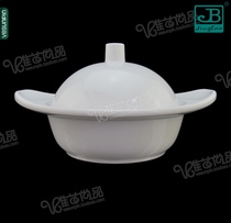 Garbo Melamine Tableware Hotel Hotel Dessert Soup Bowl Soup Soup Pot White Plastic Buddha Jumping Wall Bowl D021