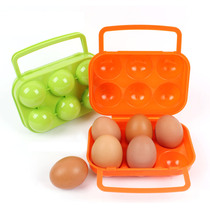 Selpa Korea outdoor egg box camping shockproof portable protective cover 6 grid picnic environmental protection pp plastic egg tray