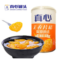 Real canned orange rock sugar fruit juice Canned orange office leisure snacks 425g 1 can send a fork