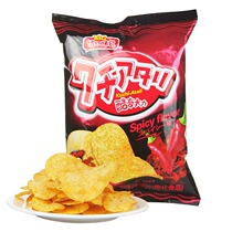 5 packs of imported Taiwan BIG excellent taste food cool Qi vigorously crispy spicy potato chips 75 grams 11 5