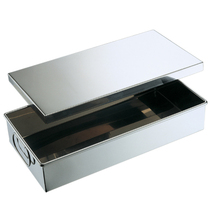 Thickened stainless steel square basin Ejiao cake plate Right angle square basin Rectangular stainless steel double ears with cover Stainless steel plate