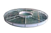 Round Glass Terrace Furniture Transparent Bar Terrace 4S Store Car Exhibition Terrace Luminous Terrace 